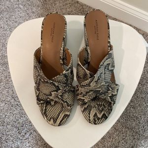 American Eagle Snake Skin Heels